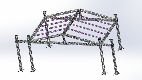 290X290mm Concert Curved Aluminum Box Event Stage Lighting Truss System