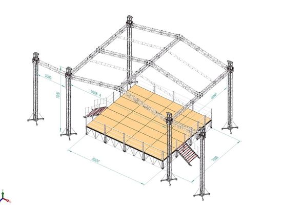 12 Inch Aluminum Spigot Square Box Event Truss Quick Connection