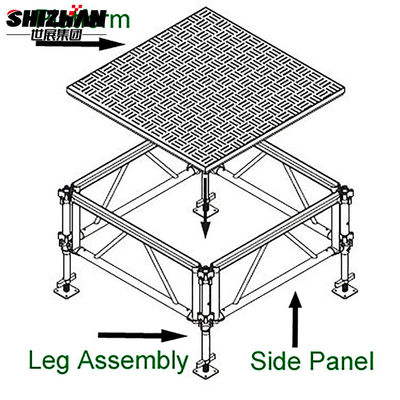 Plywood Aluminum Mobile Foldable Concert Stage Portable Platform