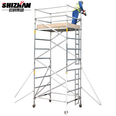 A Frame Building Aluminium Mobile Scaffold Horizontal Pipe 1000kg