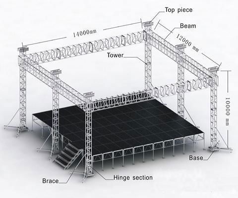 6082 6061-T6 dJ light stand Aluminum Truss Display System Stage