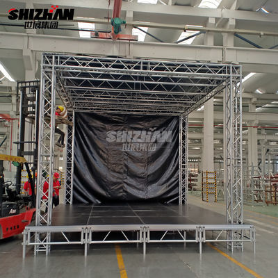 double dugun dj stage truss setup