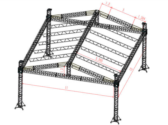 Aluminium Bolt Triangle Truss System Light Frame