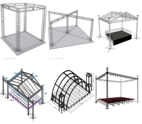 Square Spigot Aluminum Lighting Truss Portable For Event