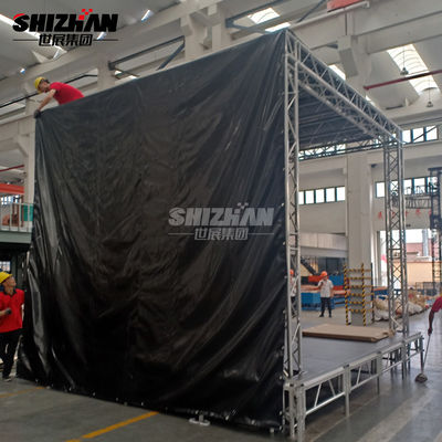 double dugun dj stage truss setup
