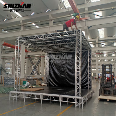 double dugun dj stage truss setup