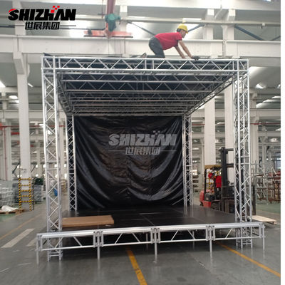 double dugun dj stage truss setup