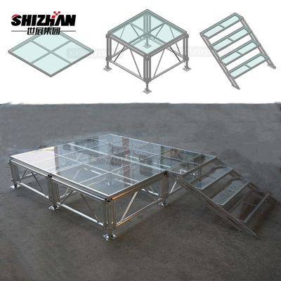 Wedding Party Glass Stage Decoration Portable Dance Floor For Stage Lighting