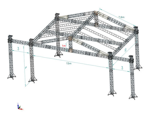 OutdoorAlloy Truss Concert Stage Aluminum Lighting Truss Roof System