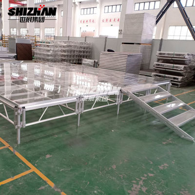 ISO9001 Certificate Aluminium Tempered Glass Stage For Wedding