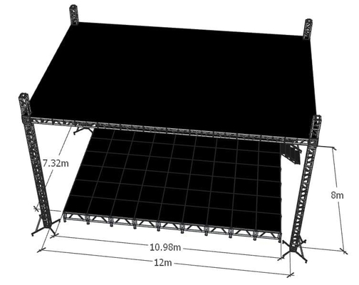Aluminum indoor outdoor concert Stage Lighting Truss Display