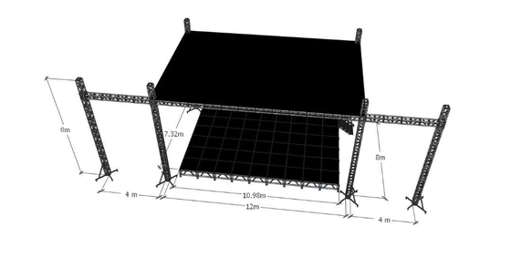 Aluminum indoor outdoor concert Stage Lighting Truss Display