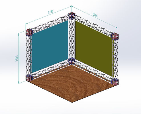 Trade Show Booth 6082-T6 6061-T6 Aluminium Lighting Trusses 290X290mm