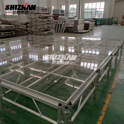 ISO9001 Certificate Aluminium Tempered Glass Stage For Wedding