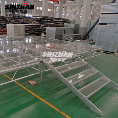 ISO9001 Certificate Aluminium Tempered Glass Stage For Wedding