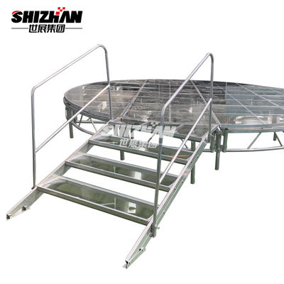 ISO9001 Certificate Aluminium Tempered Glass Stage For Wedding